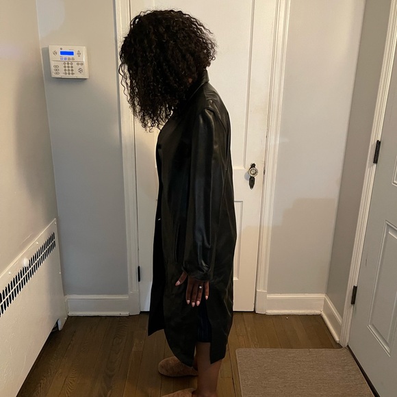 Italian Leather Trench Coat - Picture 9 of 11